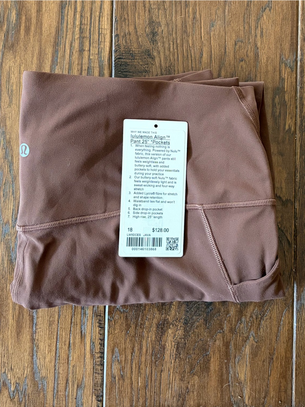 🍫Lululemon Java Align High-Rise Pocket Leggings
